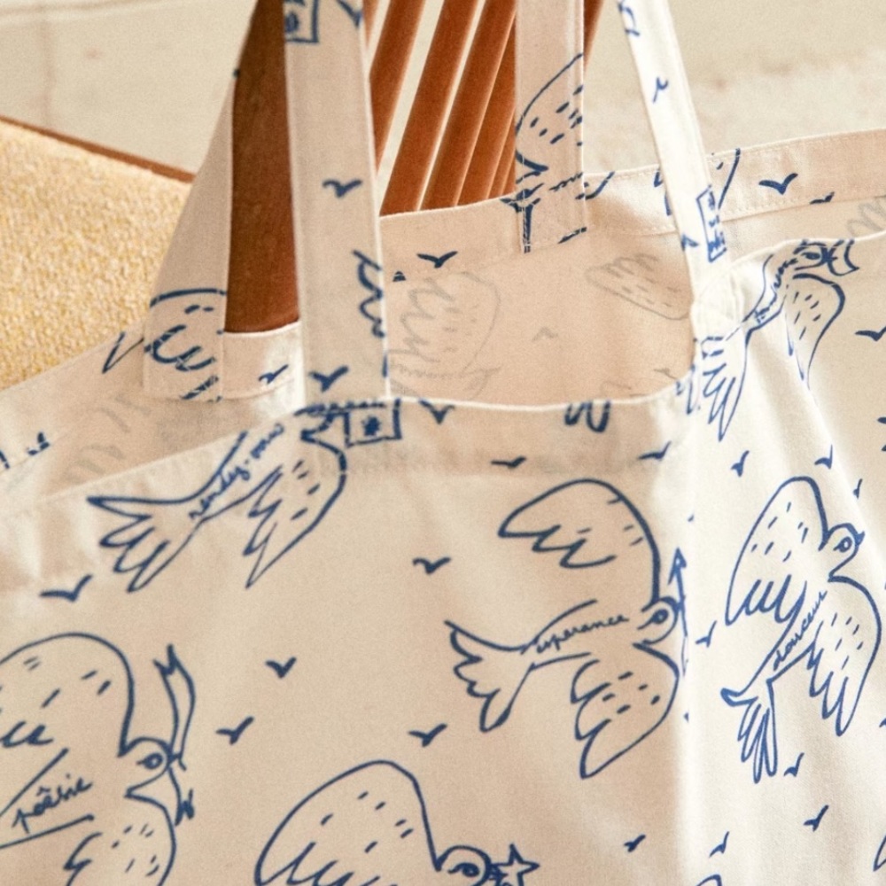 Brand new Sezane Peace Dove tote bag - Picture 3 of 6